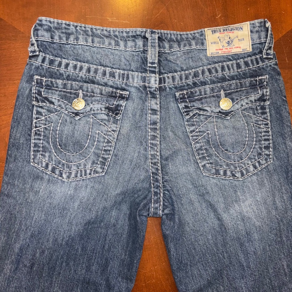 True Religion | Joey Big T | Straight Fit Women's Jeans | Size 18 | Blue Denim